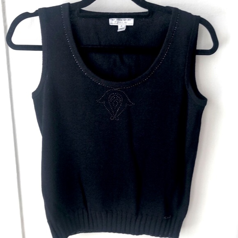 St John Sport by Marie Gray Sleeveless Knit Top